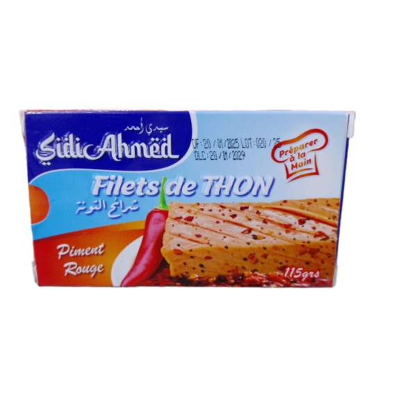 Thon Filet sidi Ahmed piment rouge 115g